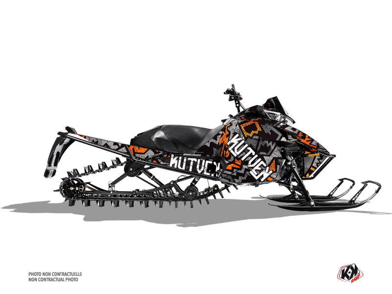 Arctic Cat Pro Climb Snowmobile Aztek Graphic Kit Grey Orange