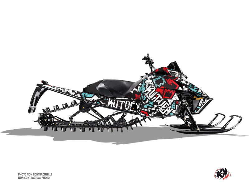 Kit Déco Motoneige Aztek Arctic Cat Pro Climb Rouge Bleu