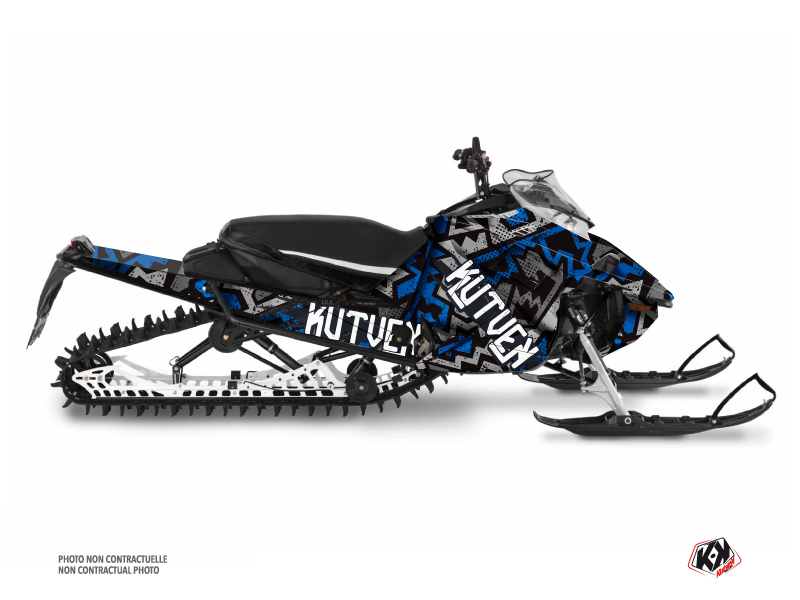 Yamaha Sidewinder Snowmobile Aztek Graphic Kit Grey Blue