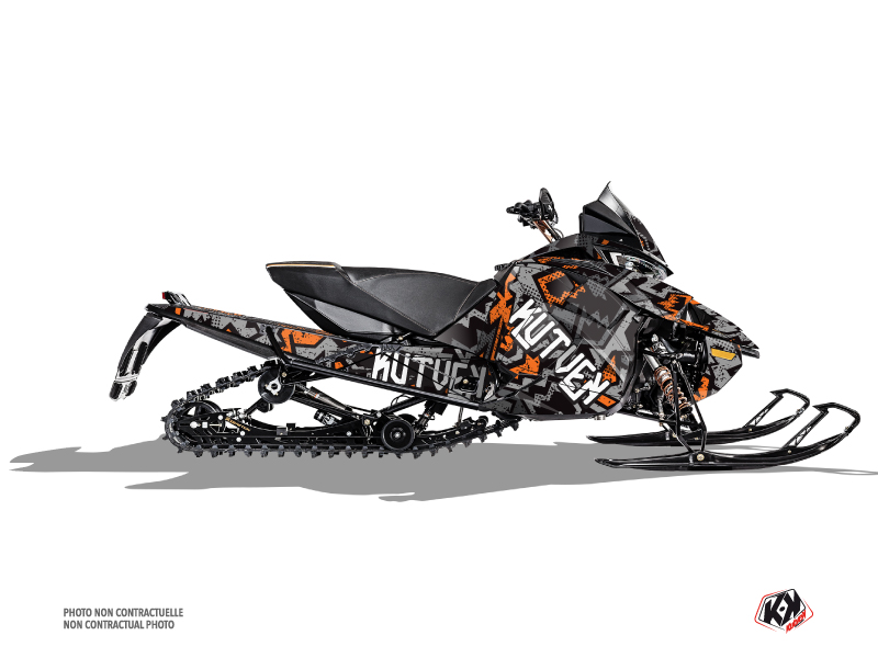 Kit Déco Motoneige Aztek Arctic Cat Thundercat Gris Orange