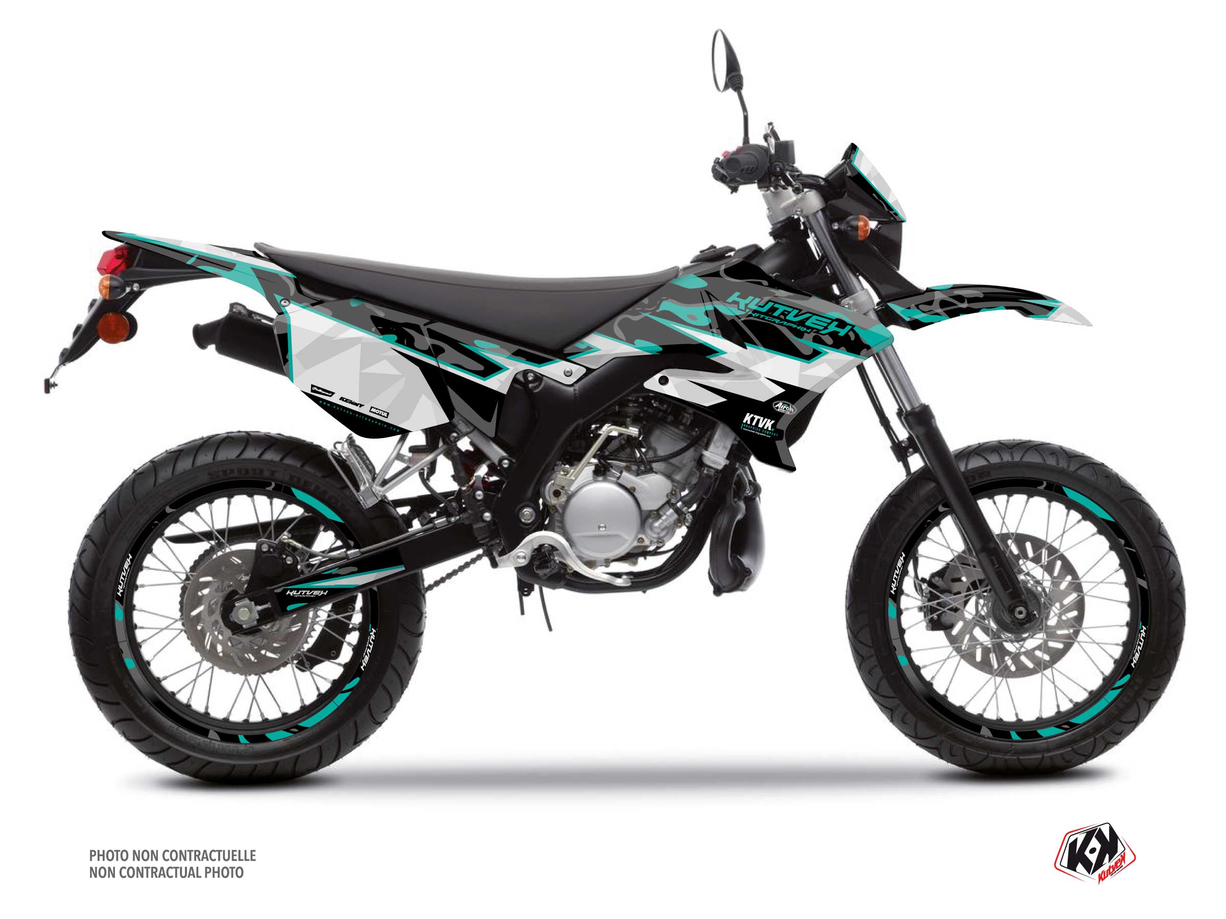 Yamaha DT 50 BARBARIAN Graphic Kit Turquoise