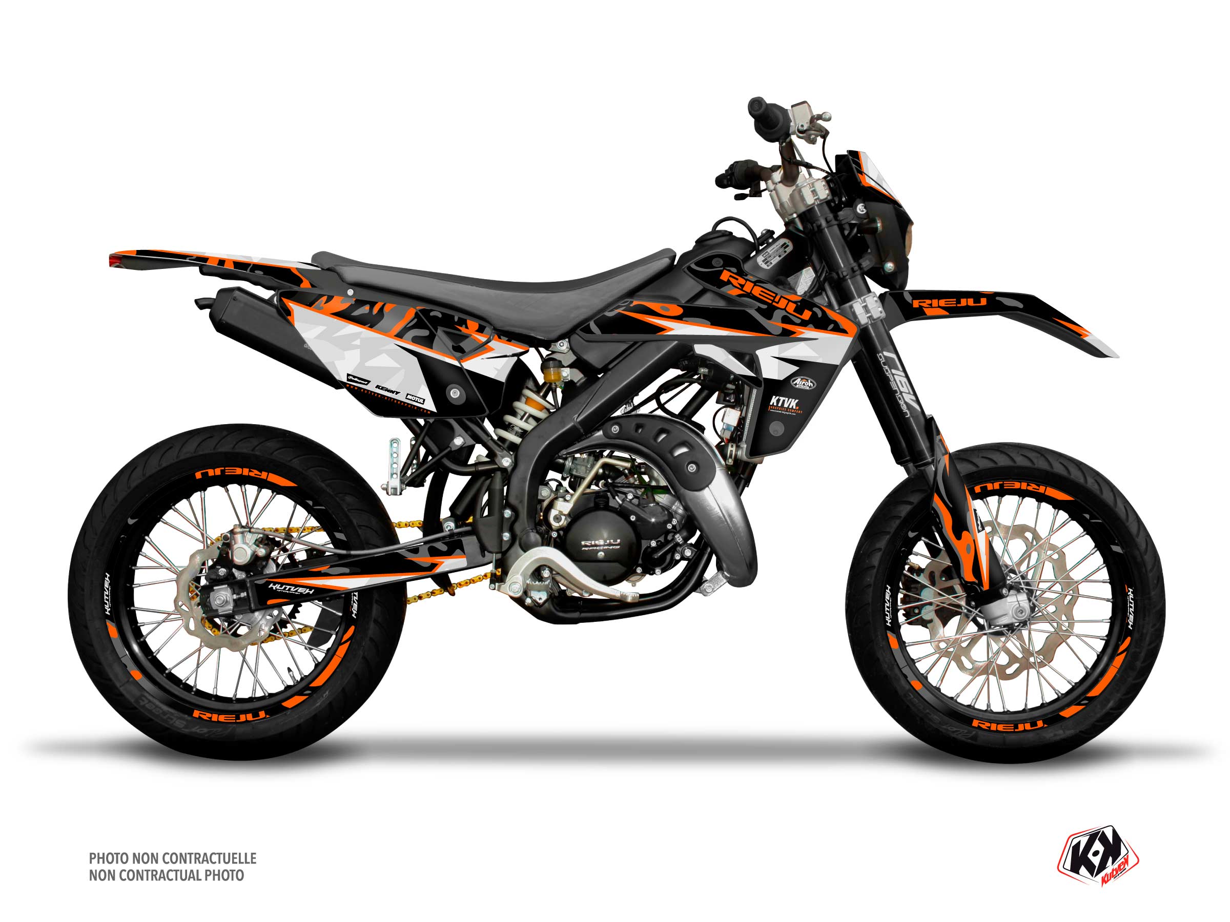  Kit Déco 50cc BARBARIAN Rieju MRT 50 Orange