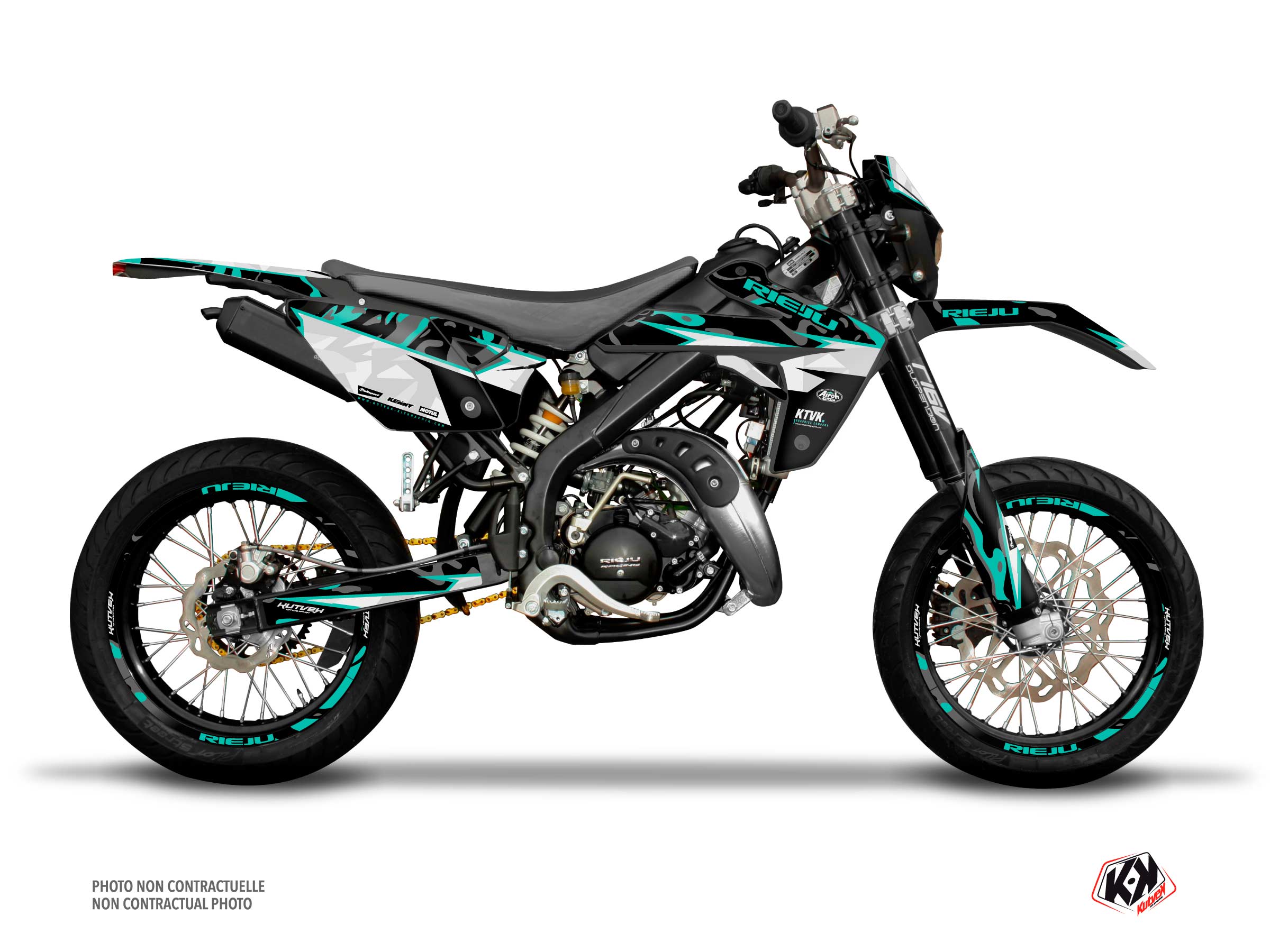 Rieju MRT 50 50cc BARBARIAN Graphic Kit Turquoise