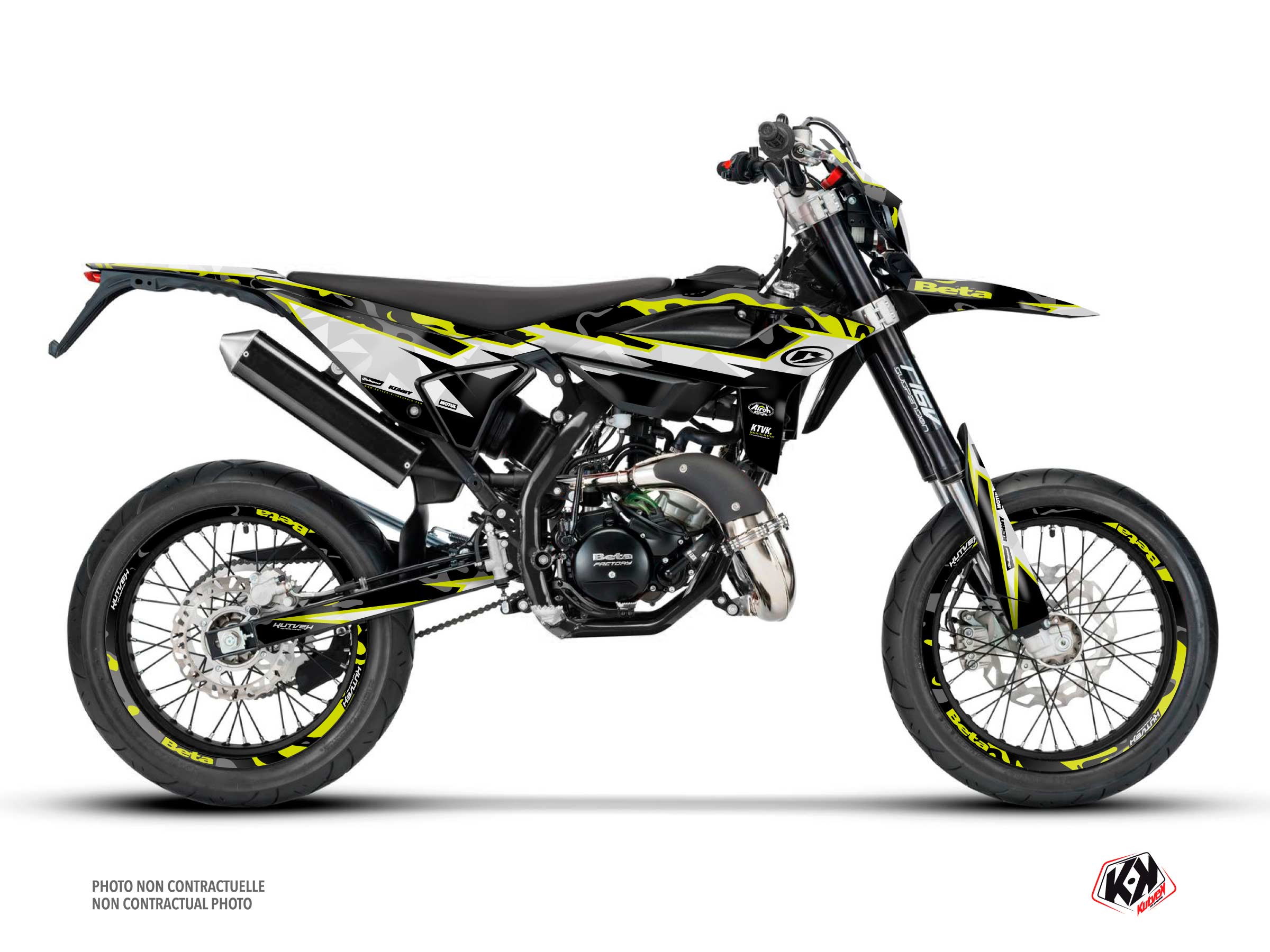 Kit Déco 50cc BARBARIAN Beta RR 50 Motard Jaune Neon