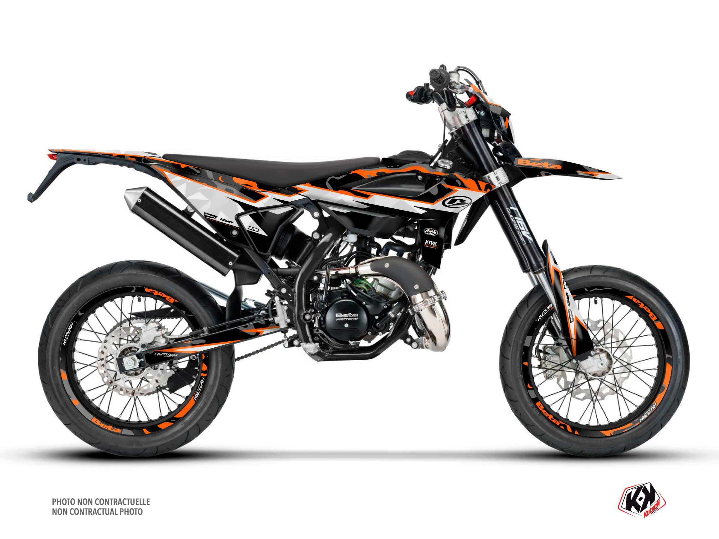 Kit Déco 50cc BARBARIAN Beta RR 50 Motard Orange