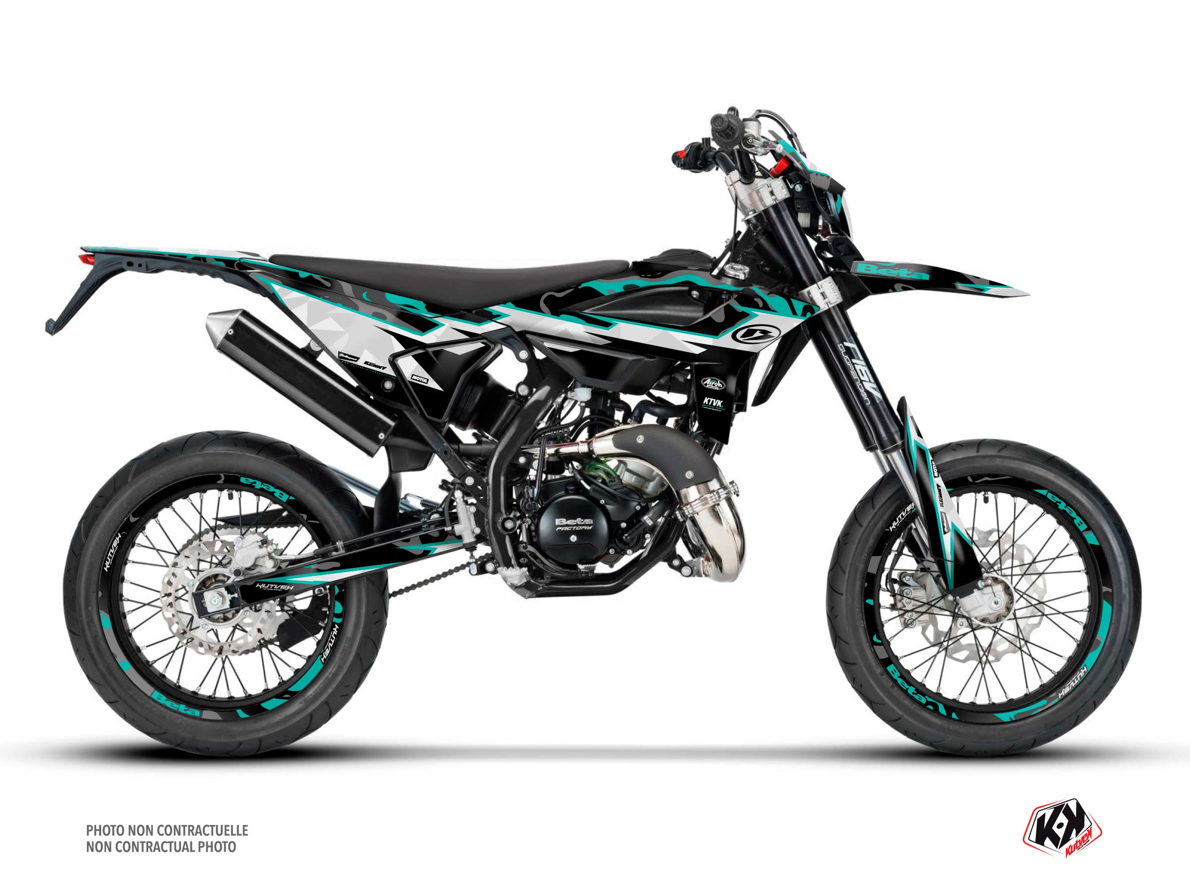 Kit Déco 50cc BARBARIAN Beta RR 50 Motard Turquoise