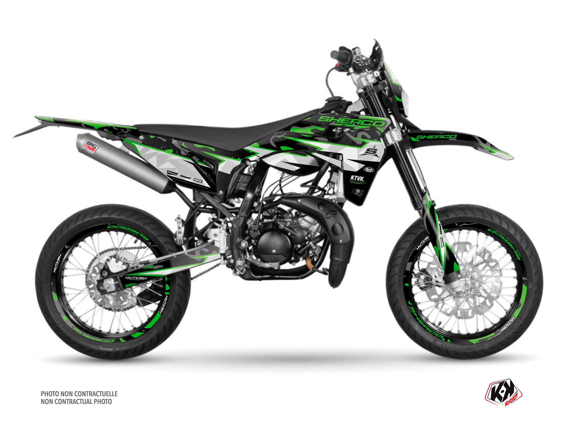 Kit Déco 50cc BARBARIAN Sherco SM 50 Vert