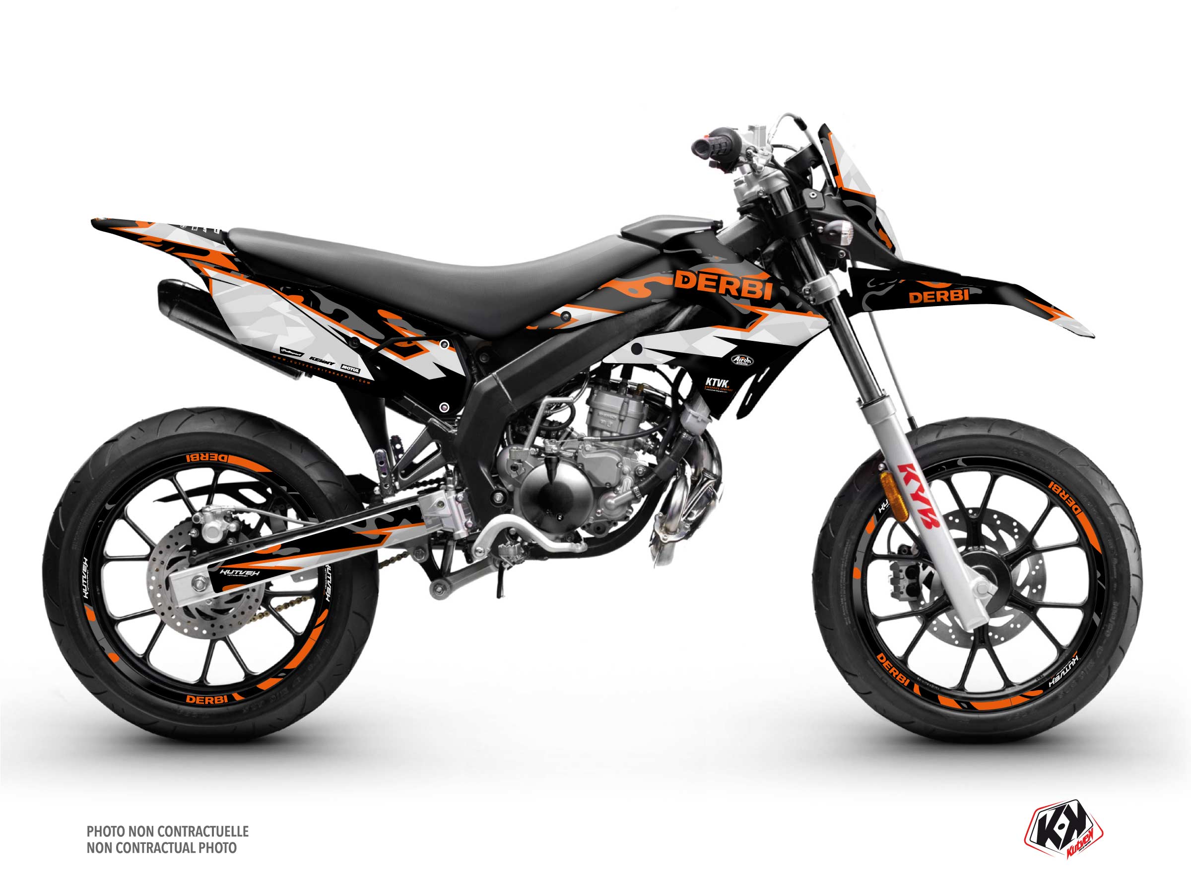 Kit Déco 50cc BARBARIAN Derbi Xtreme 50 Orange