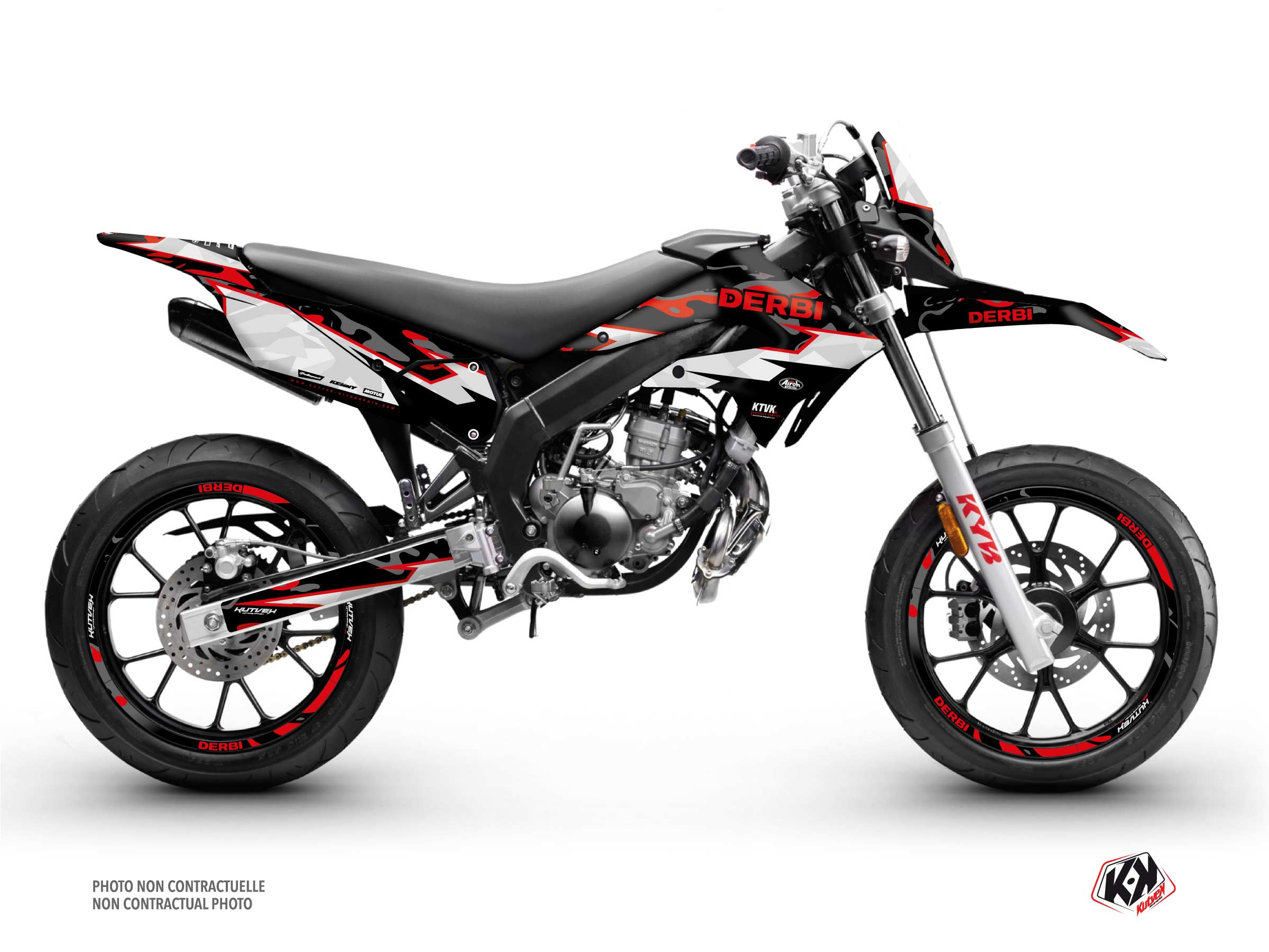 Kit Déco 50cc BARBARIAN Derbi Xtreme 50 Rouge