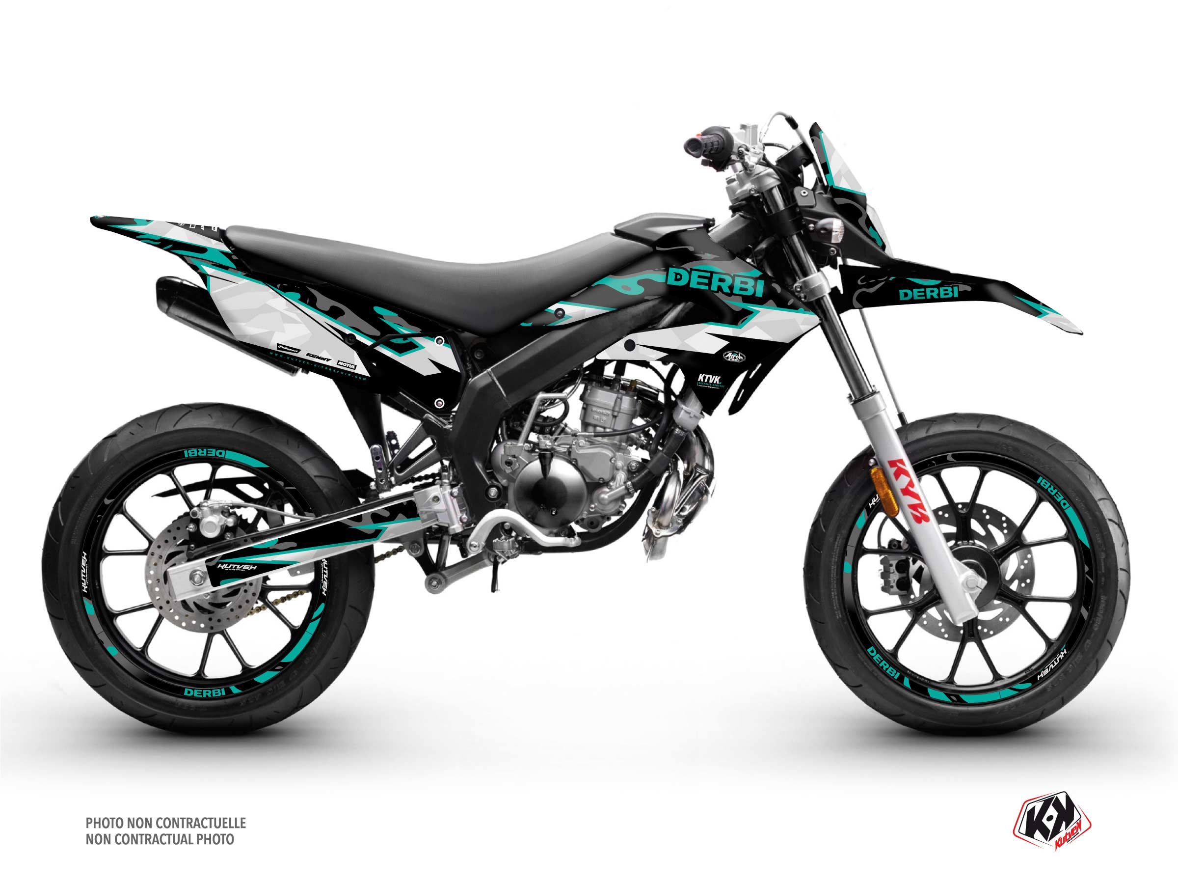 Kit Déco 50cc BARBARIAN Derbi Xtreme 50 Turquoise