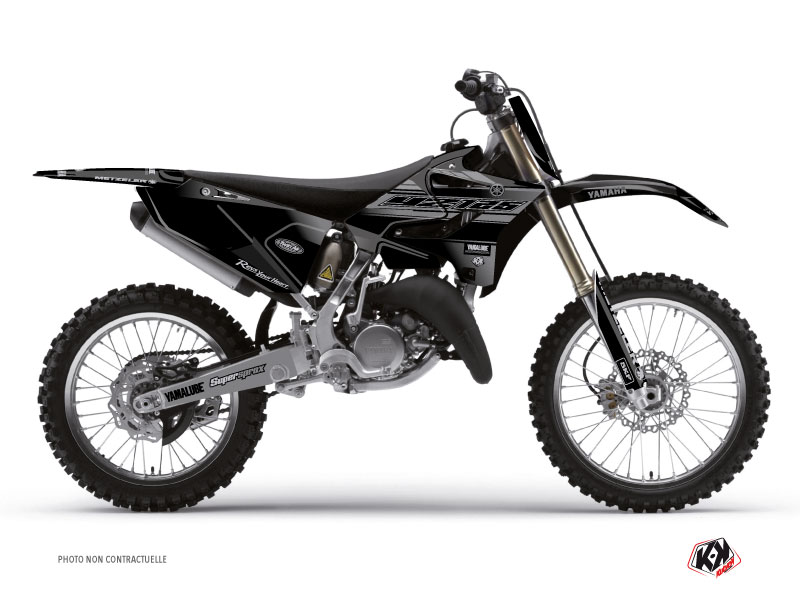 Yamaha 125 YZ Dirt Bike Black Matte Graphic Kit Black