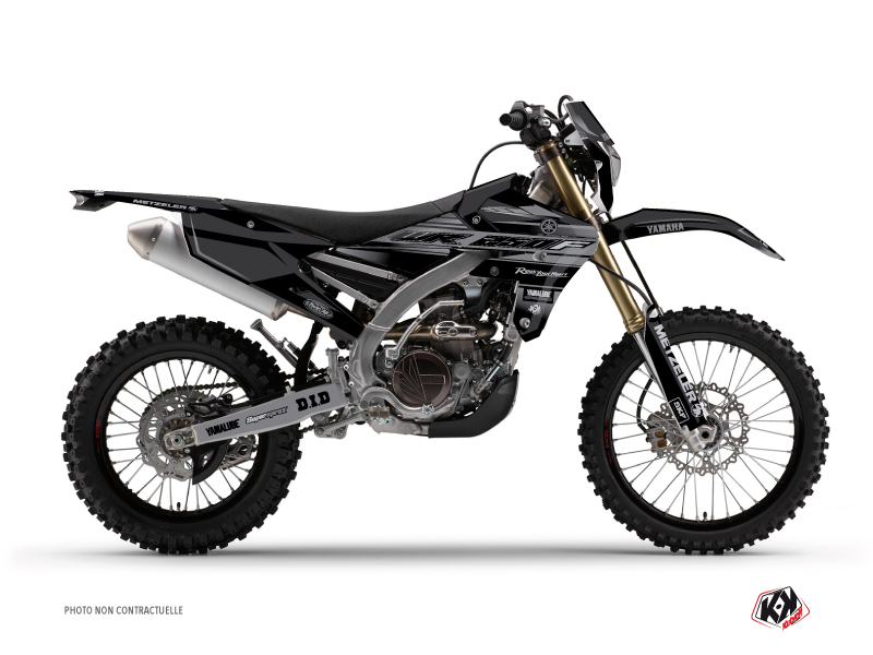 Yamaha 250 WRF Dirt Bike Black Matte Graphic Kit Black