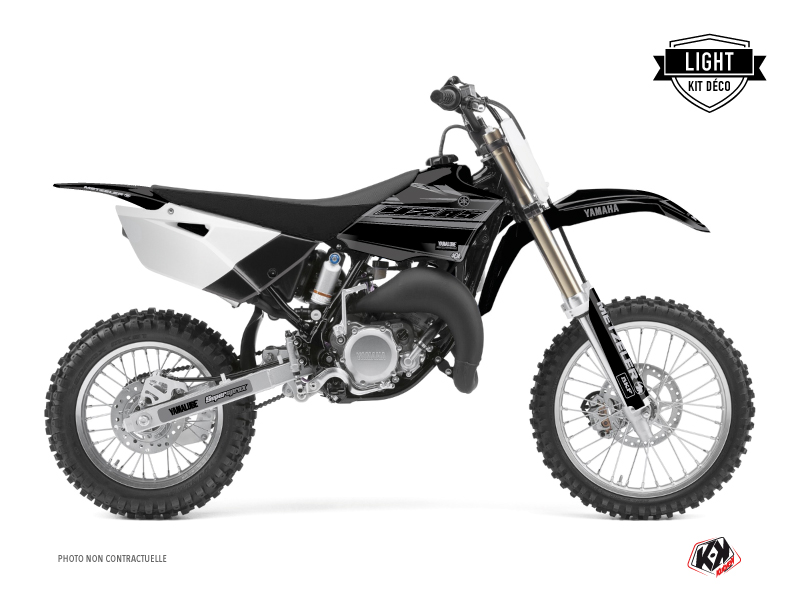 Yamaha 85 YZ Dirt Bike Black Matte Graphic Kit Black LIGHT