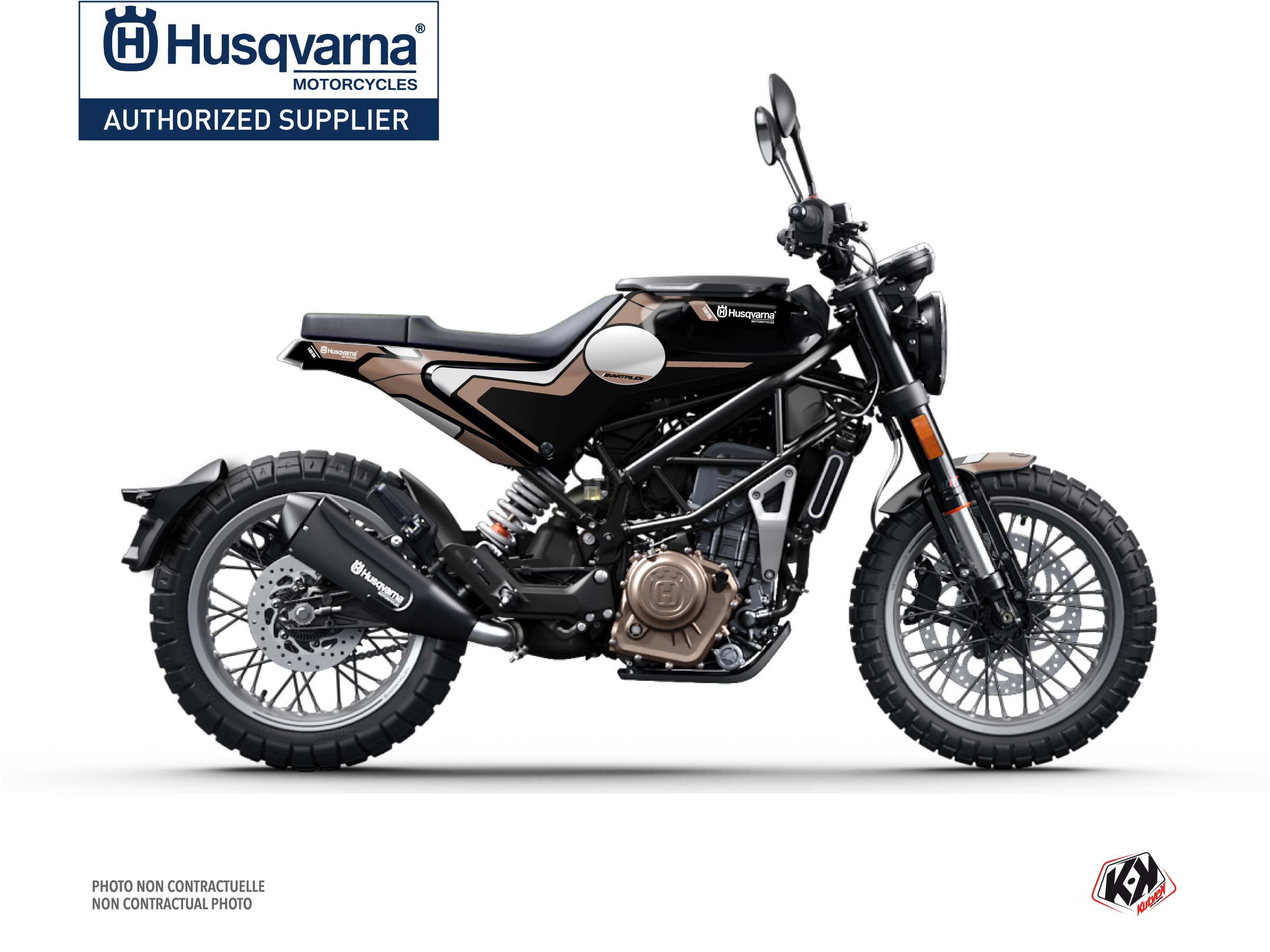 Husqvarna Svartpilen 125 Street Bike Bobber Graphic Kit Brown