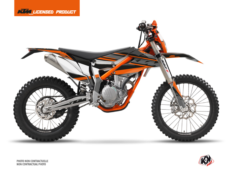 KTM 250 FREERIDE Dirt Bike Breakout Graphic Kit Black Orange