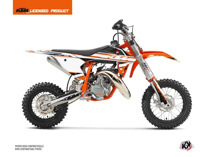 Kit Déco Moto Cross Breakout KTM 50 SX Orange Blanc