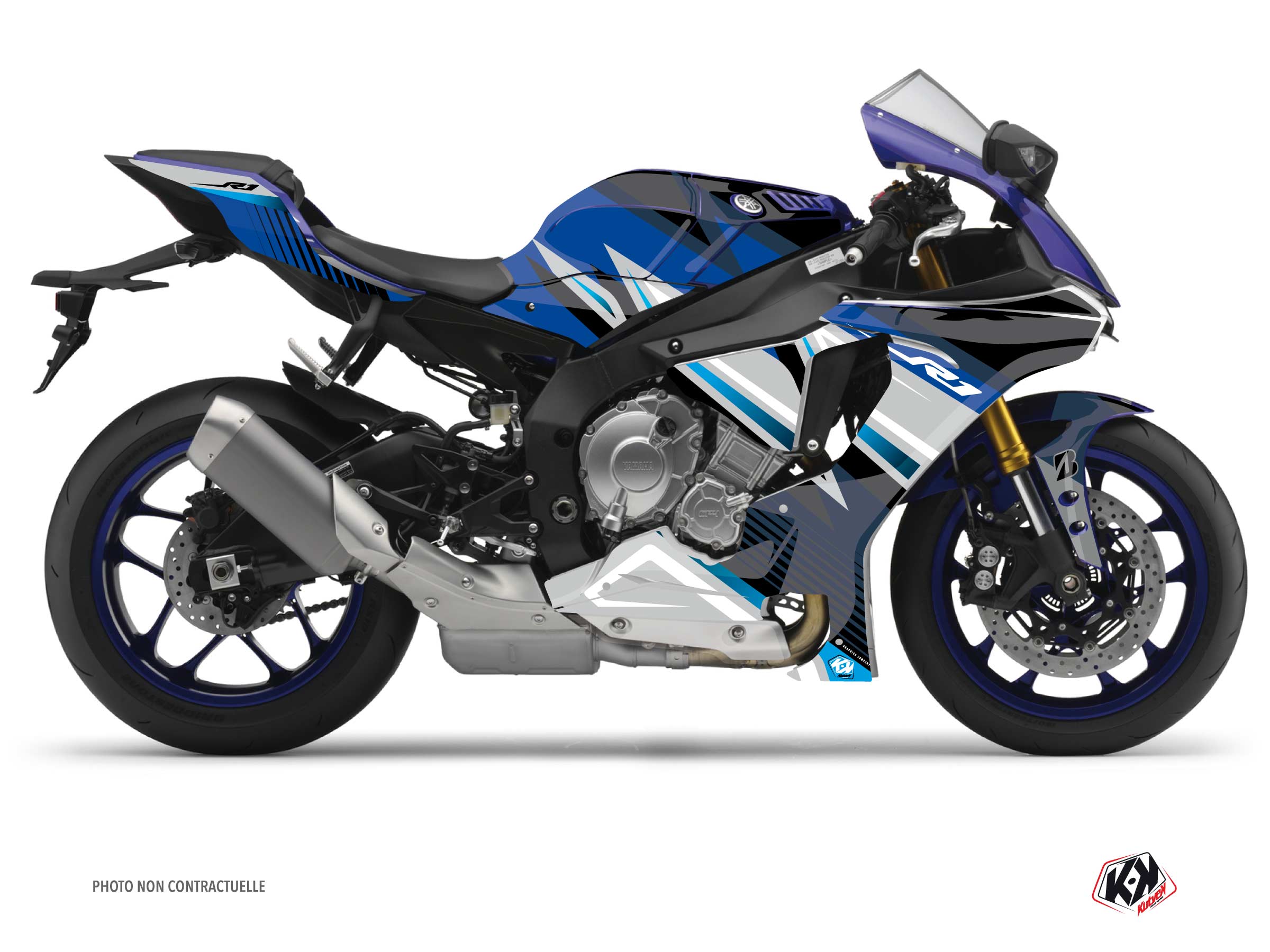 Yamaha R1 Street Bike Brisk Graphic Kit Blue