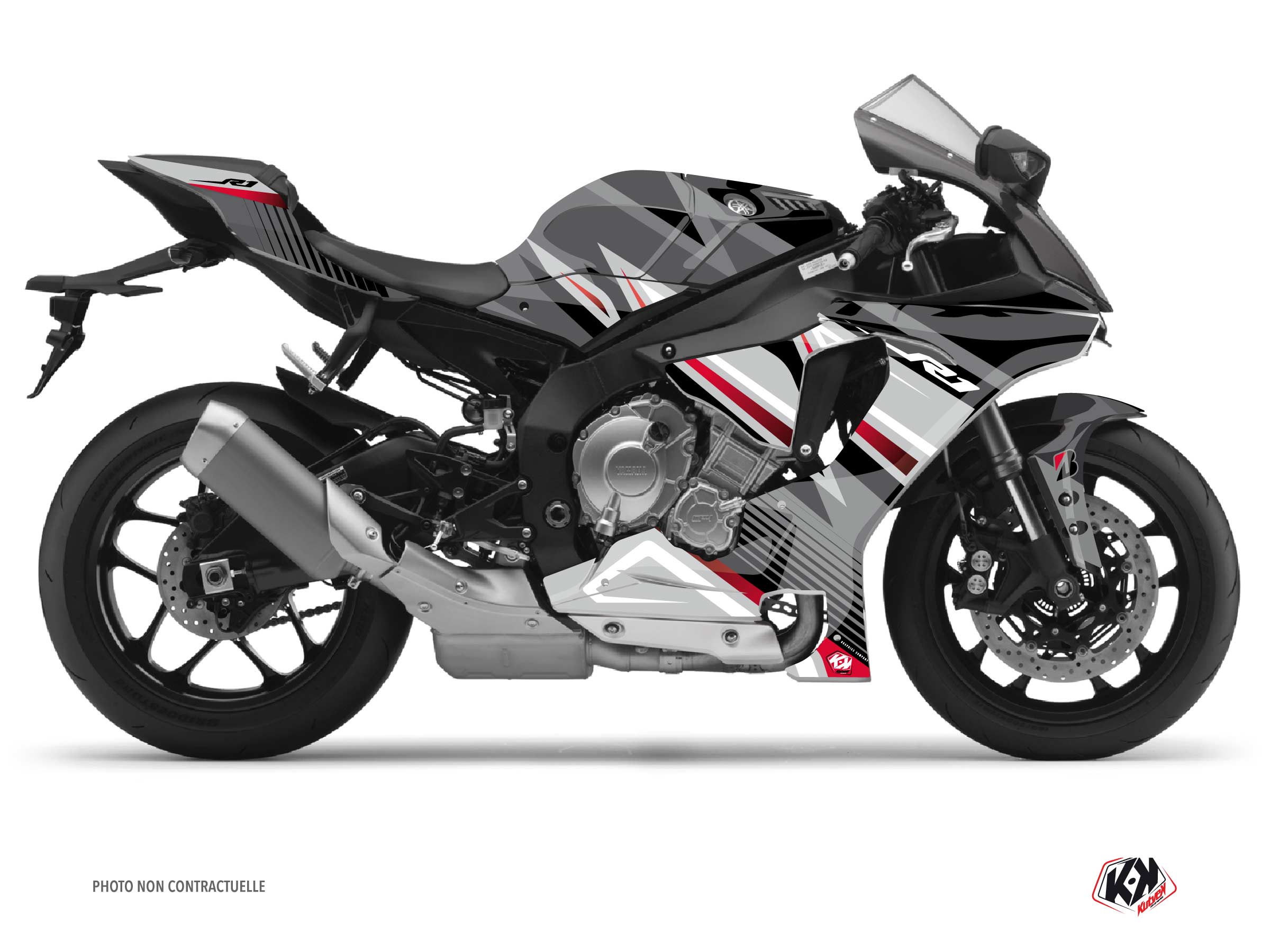 Yamaha R1 Street Bike Brisk Graphic Kit Black