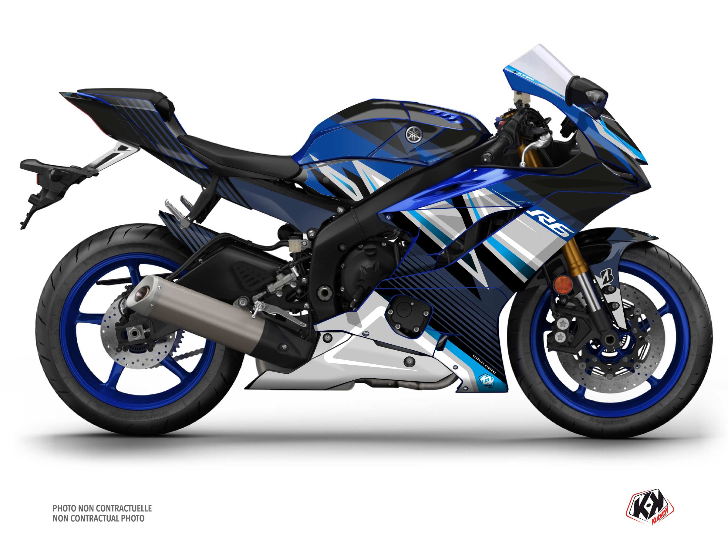 Yamaha R6 Street Bike Brisk Graphic Kit Blue