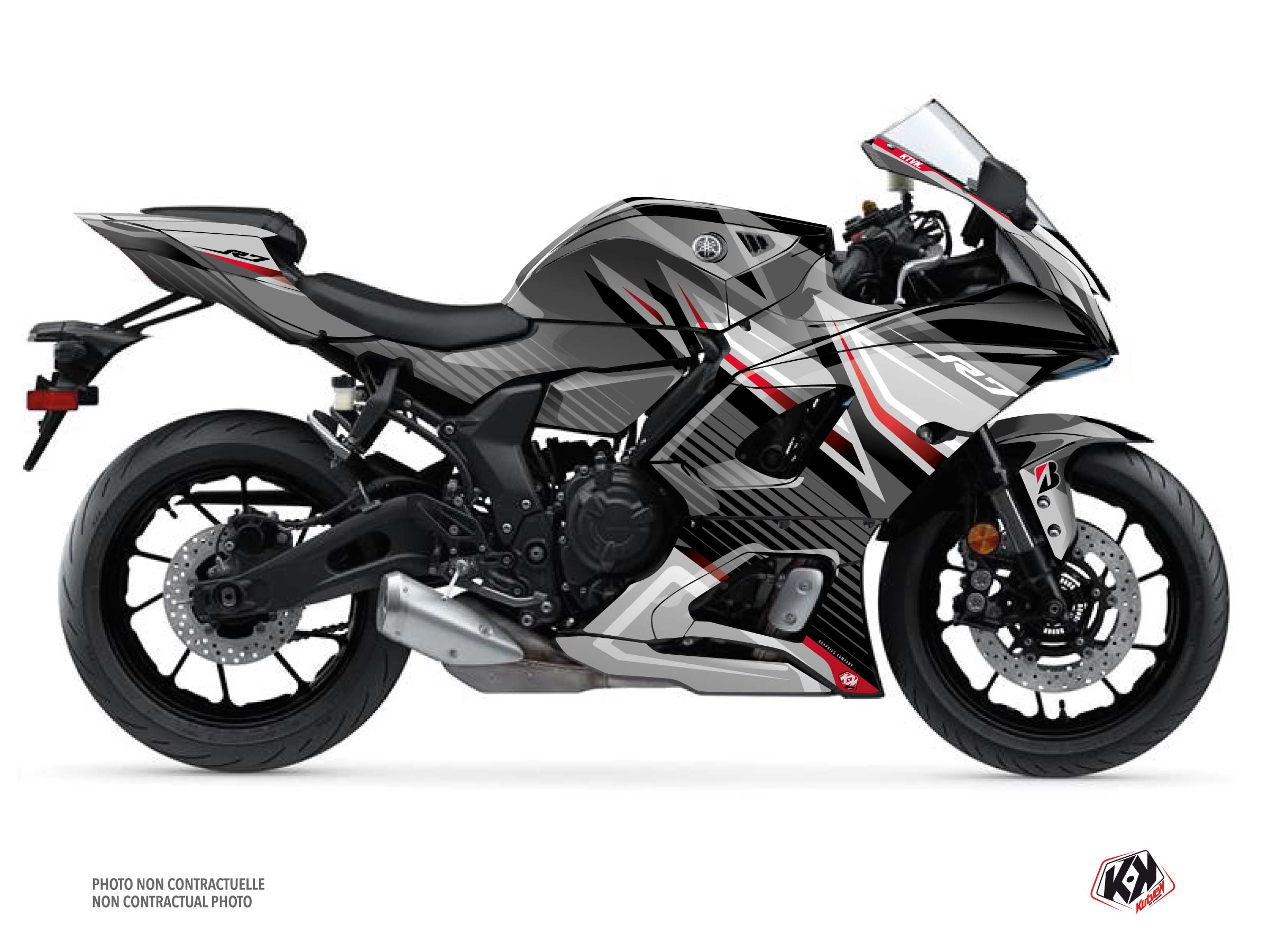 Yamaha R7 Street Bike Brisk Graphic Kit Black