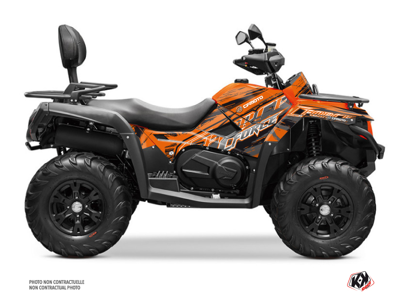 CF MOTO CFORCE 600 ATV Brush Graphic Kit Orange