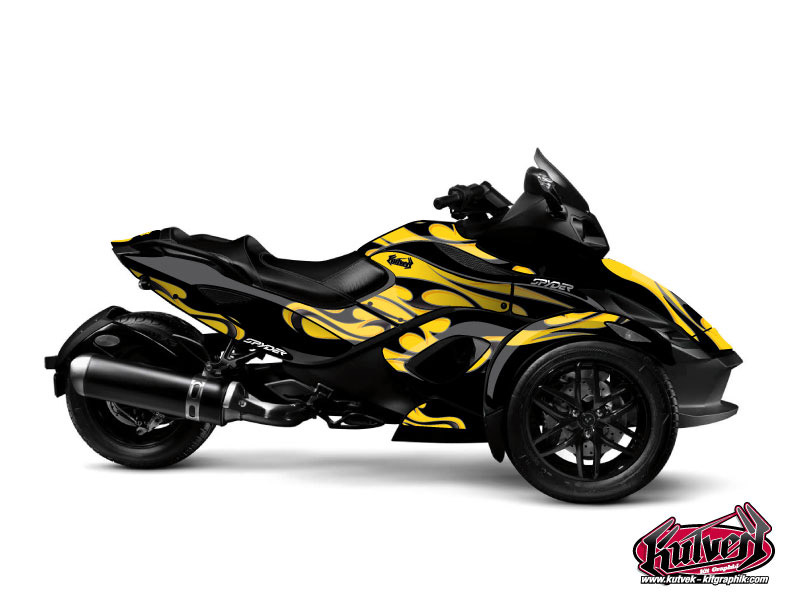 Kit Déco Hybride Burn Can Am Spyder RS Jaune