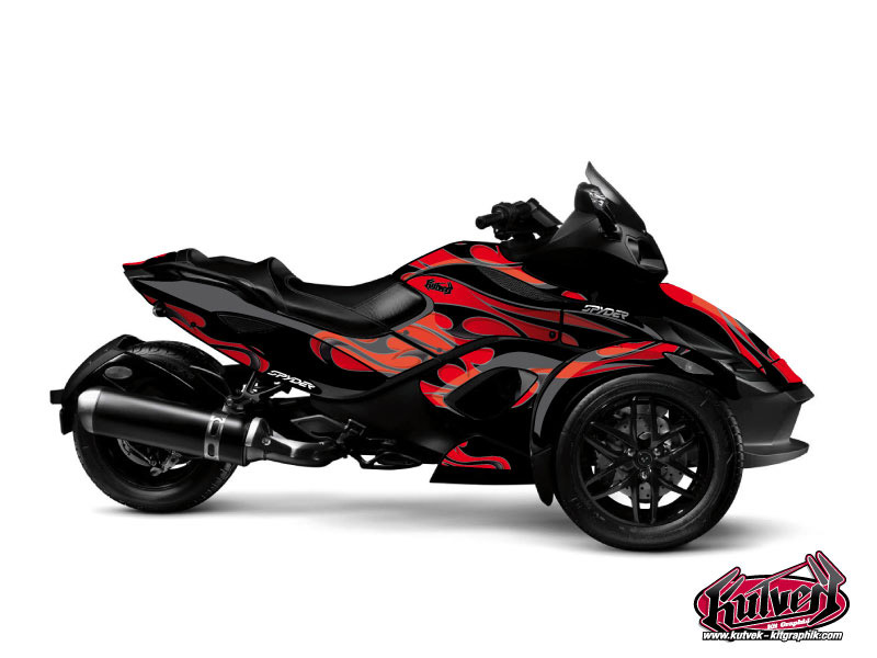 Kit Déco Hybride Burn Can Am Spyder RS Rouge