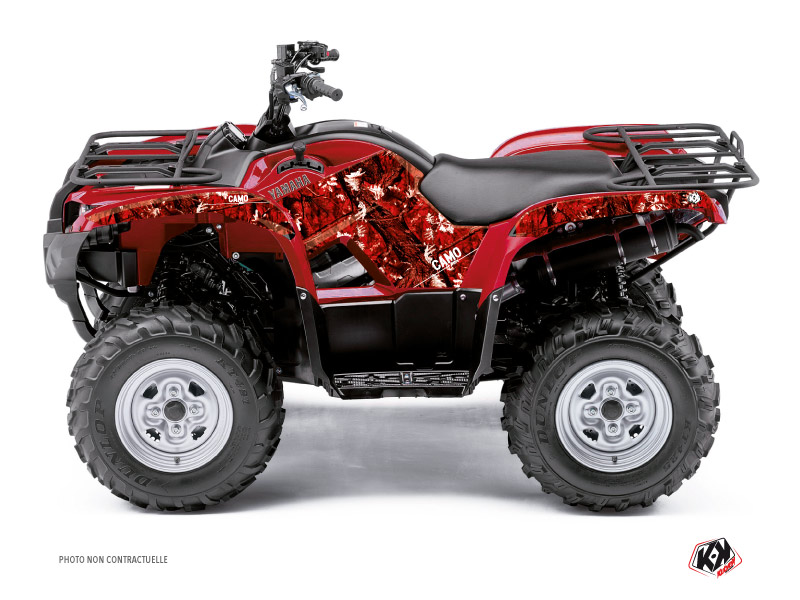 Yamaha 300 Grizzly ATV Camo Graphic Kit Red
