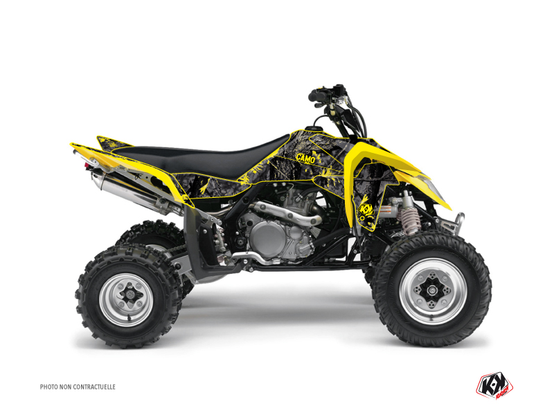 Kit Déco Quad Camo Suzuki 450 LTR Noir Jaune