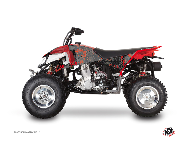 Polaris Outlaw 450 ATV Camo Graphic Kit Black Red