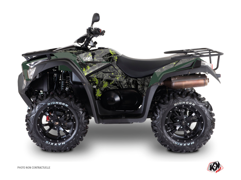Kymco 550 MXU ATV Camo Graphic Kit Black Green