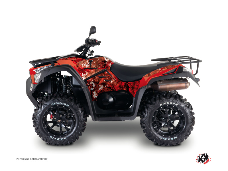 Kymco 700 MXU ATV Camo Graphic Kit Red