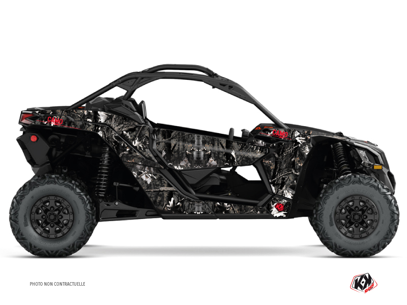 Can Am Maverick X3 UTV Camo Graphic Kit Black White