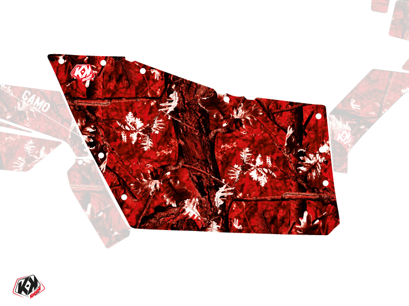 Kit Déco Portes Origine Polaris Camo SSV Polaris RZR 570/800/900 2008-2014 Rouge