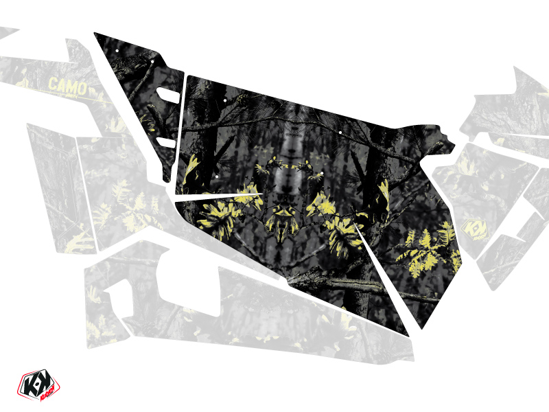 Kit Déco Portes Origine Camo SSV Polaris RZR 900S/1000/Turbo 2015-2017 Noir Jaune