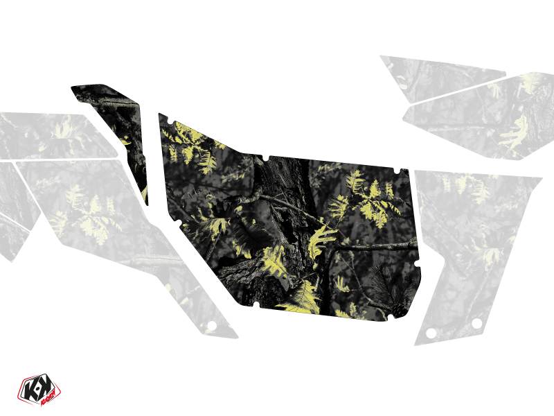 Graphic Kit Doors Suicide Pro Armor Camo Can Am Maverick 2012-2017 Black Yellow