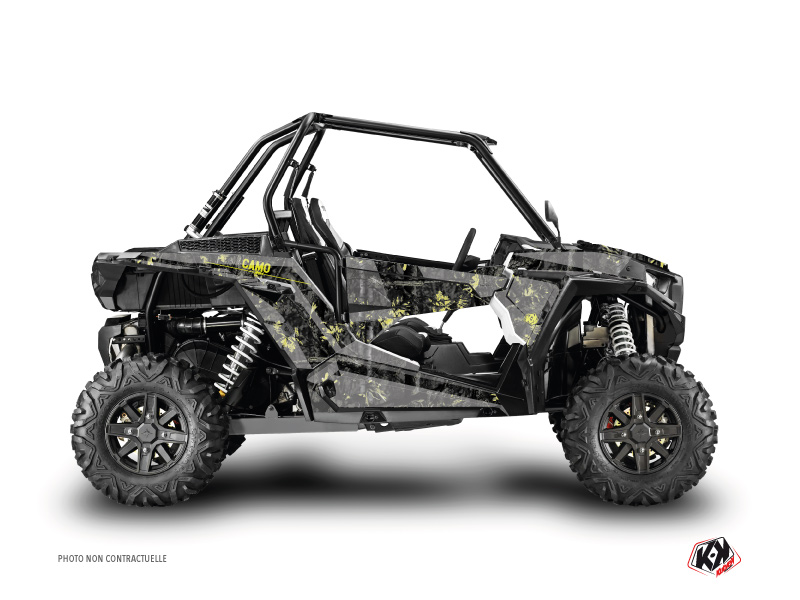 Polaris RZR 1000 UTV Camo Graphic Kit Black Yellow