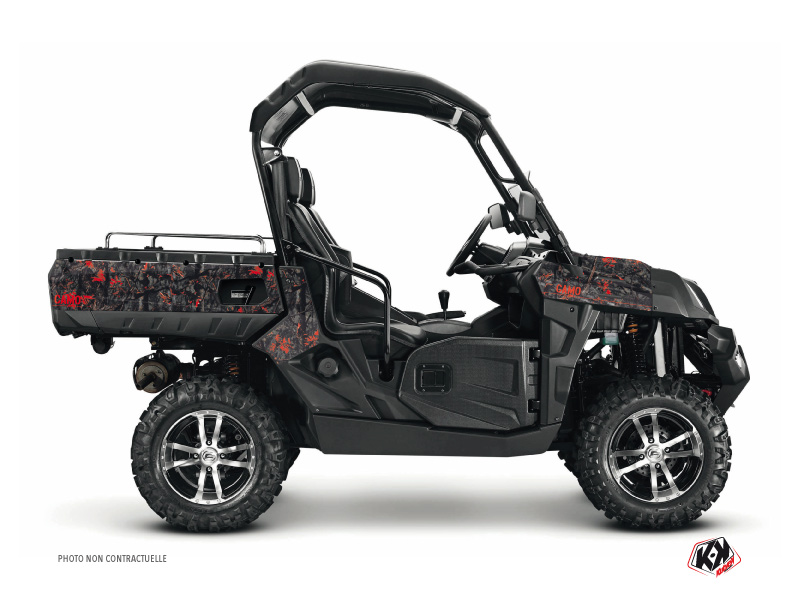 CF Moto U Force 800 UTV Camo Graphic Kit Black Red