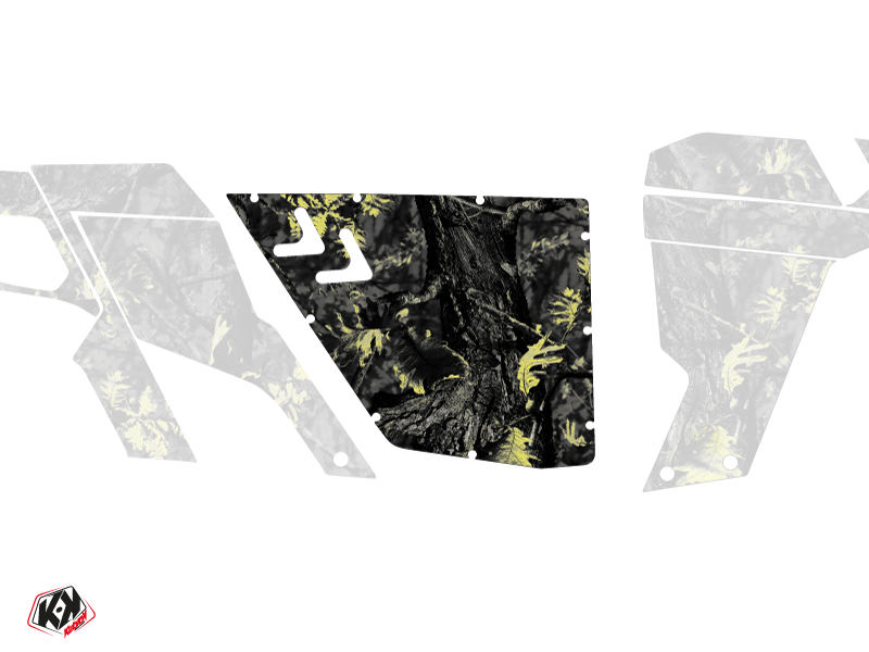 Graphic Kit Doors Standard XRW Camo Can Am Commander 2011-2017 Black Yellow