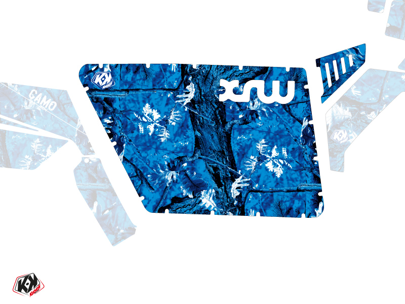 Kit Déco Portes Standard XRW Camo SSV Polaris RZR 570/800/900 2008-2014 Bleu