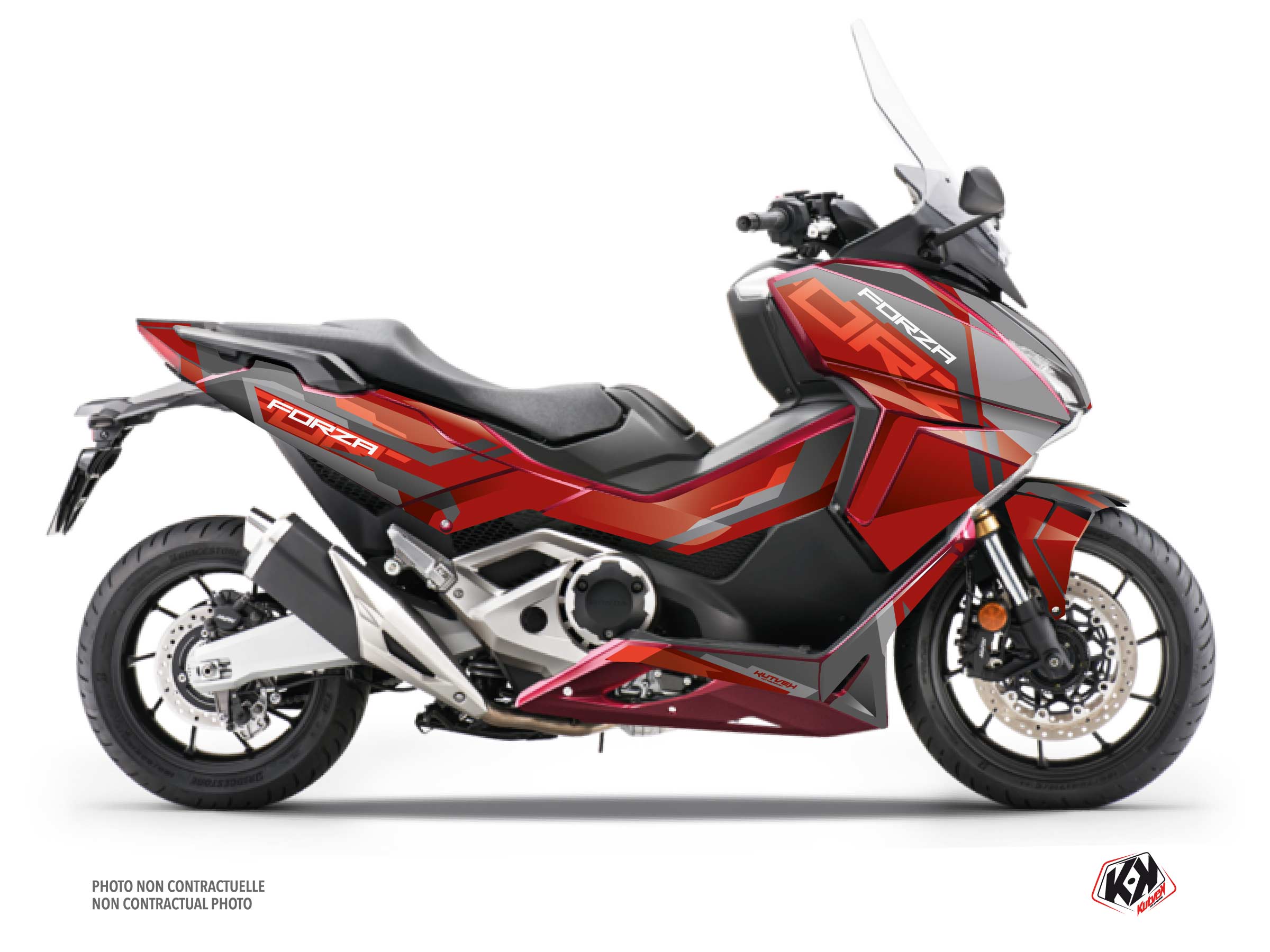 Honda Forza 750 Maxiscooter Challenge Graphic Kit Red