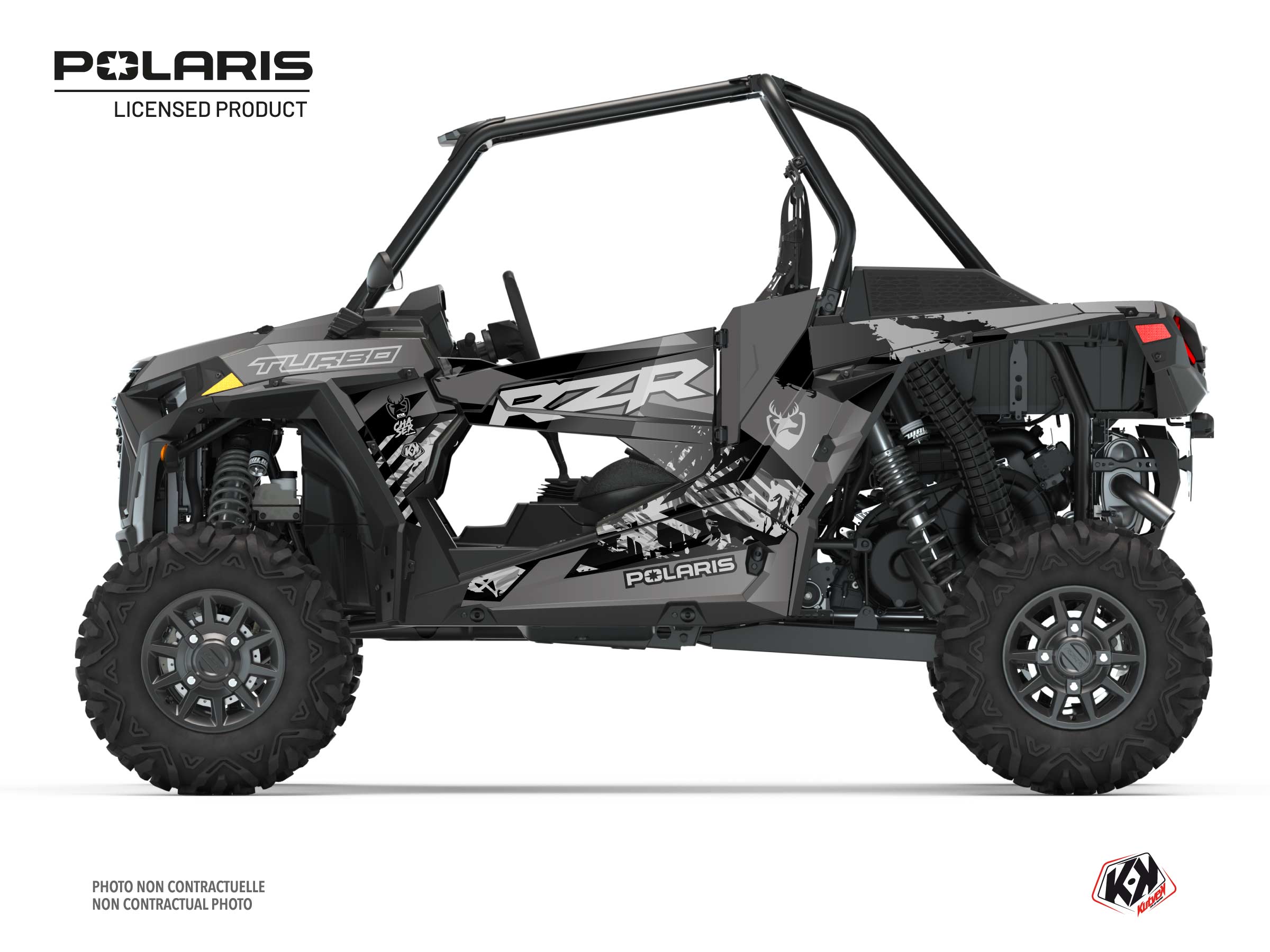 Polaris RZR XP Turbo UTV Chaser Graphic Kit Black