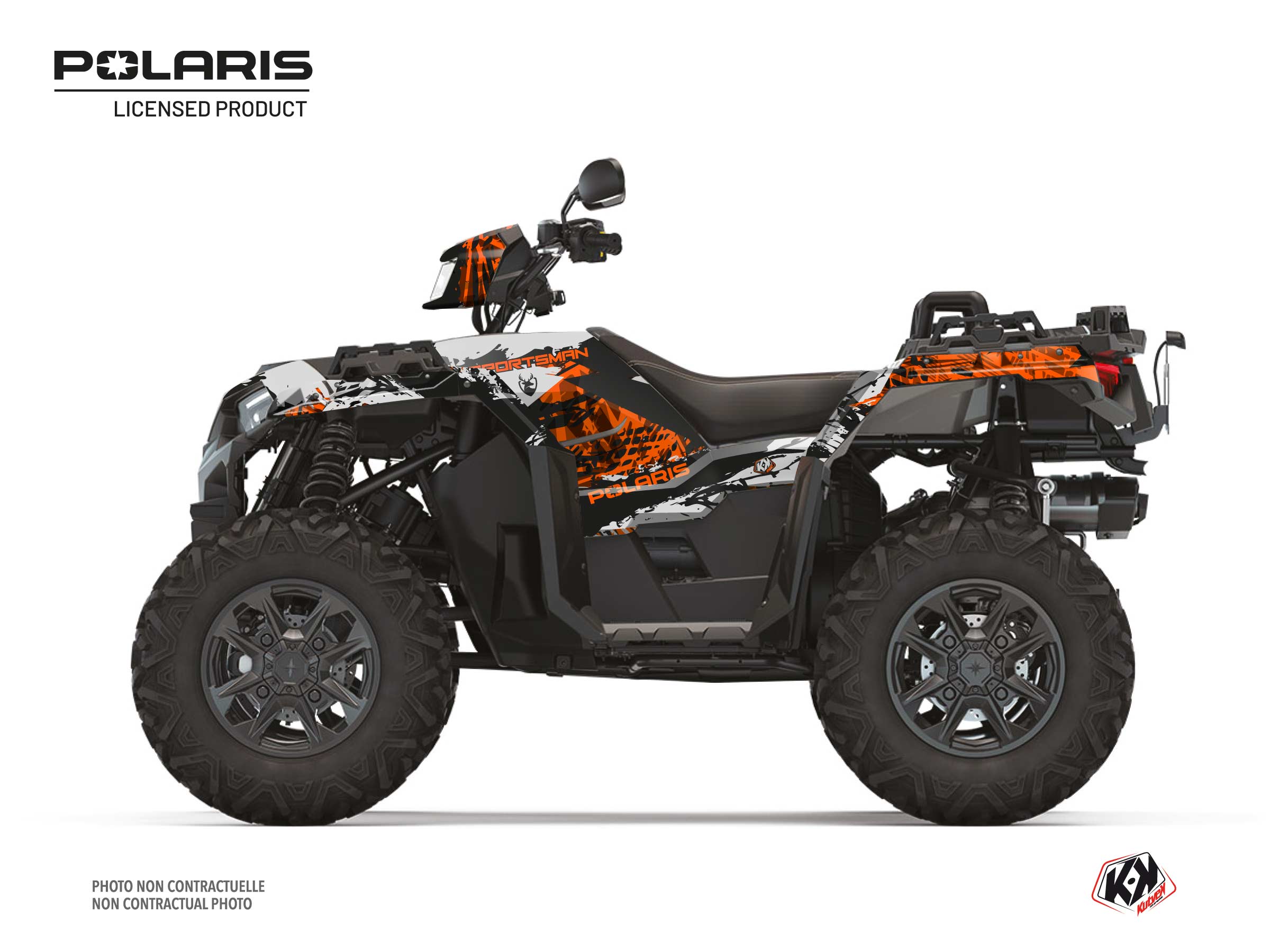 Polaris 1000 Sportsman XP S Forest ATV Chaser Graphic Kit Grey