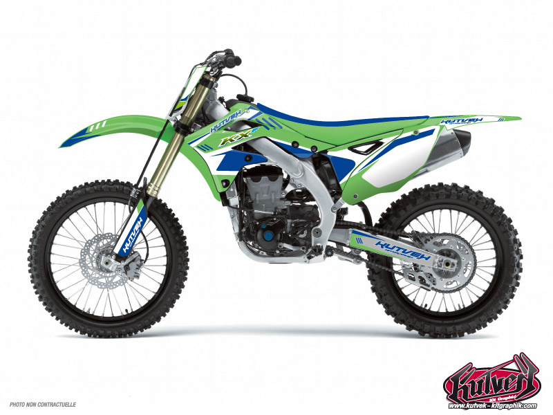 Kit Déco Moto Cross Chrono Kawasaki 125 KX Bleu