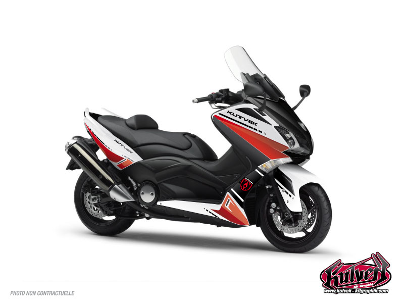 Yamaha TMAX 500 Maxiscooter Cooper Graphic Kit White Red