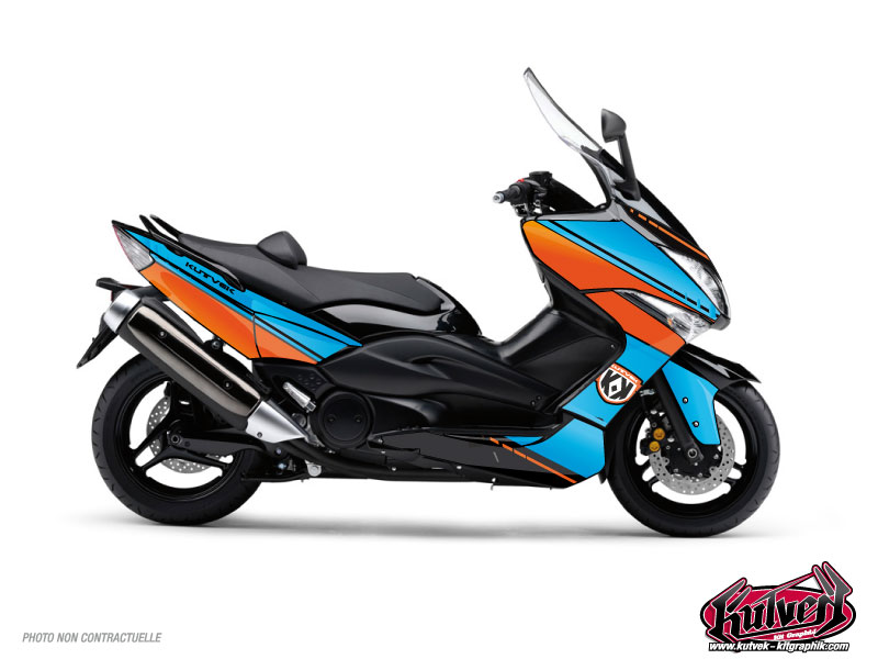 Yamaha TMAX 500 Maxiscooter Cooper Graphic Kit Blue Orange