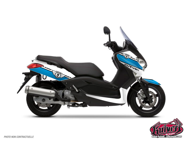 Kit Déco Maxiscooter Cooper Yamaha XMAX 125 Blanc Bleu