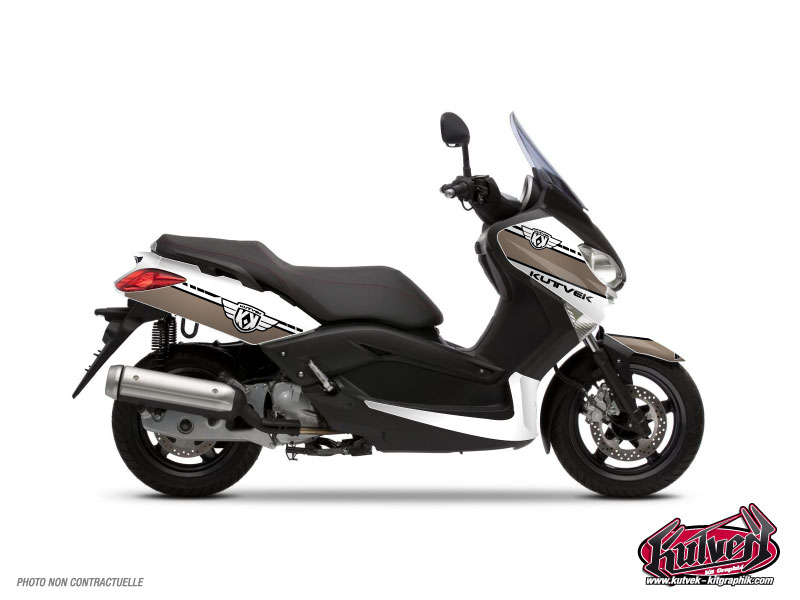 Kit Déco Maxiscooter Cooper Yamaha XMAX 125 Blanc Marron