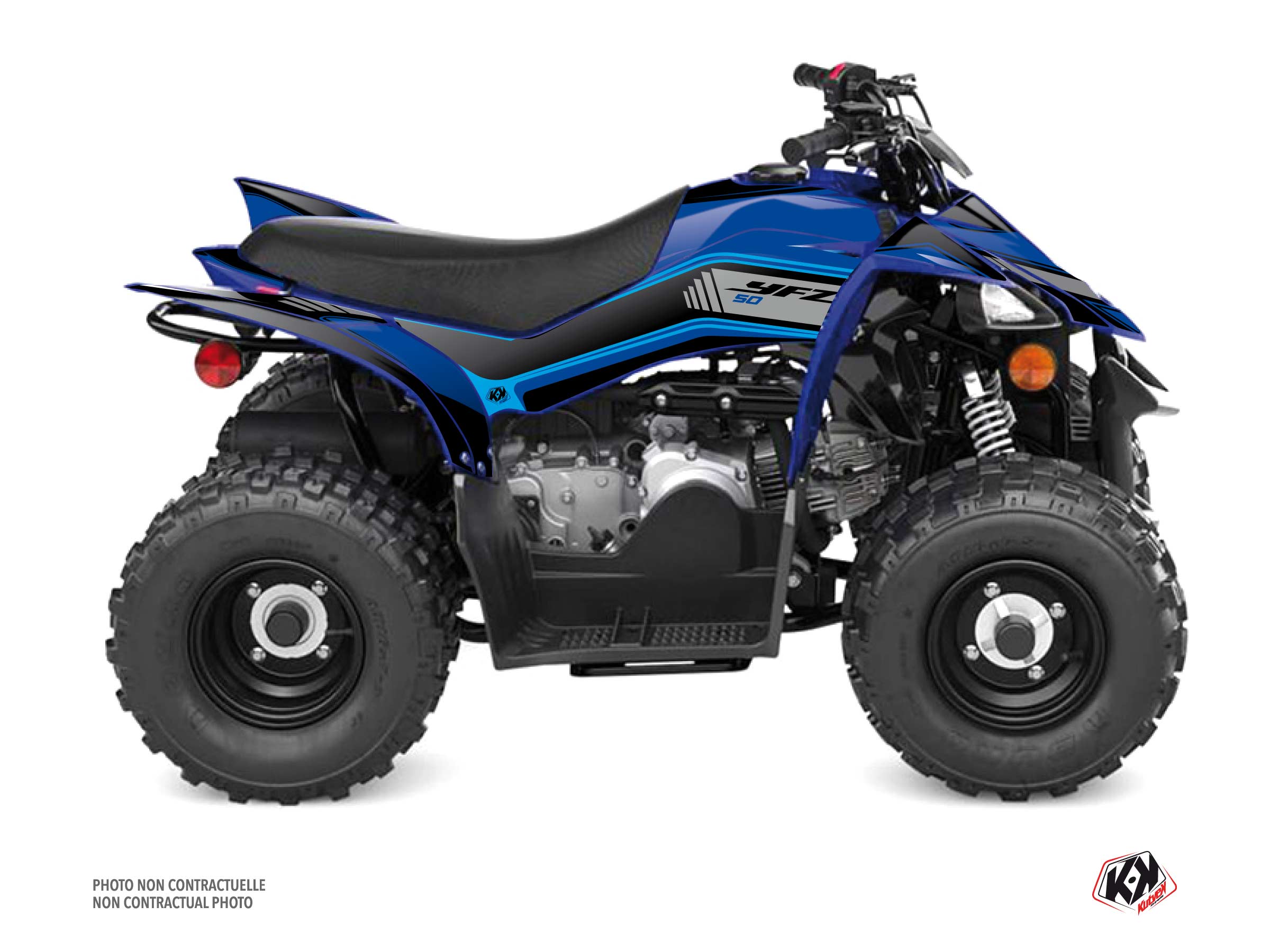 Yamaha 50 YFZ ATV Corporate Graphic Kit Blue
