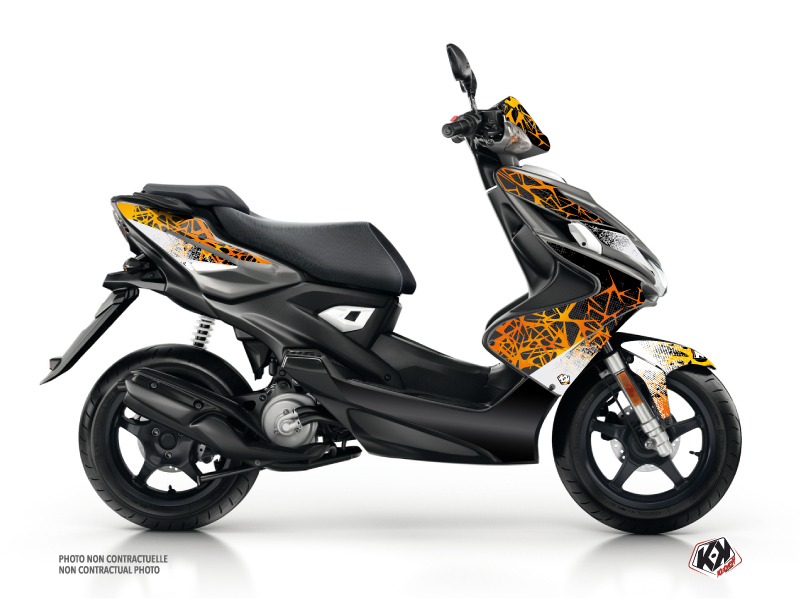 Yamaha Aerox Scooter Cosmic Graphic Kit Orange